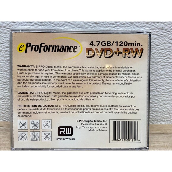 E-Proformance DVD+RW Rewritable 4.7GB 120 min - Picture 2 of 5